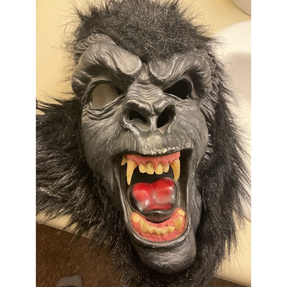 Realistic Halloween Costume Mask Fake Hair - Gorilla/Monster/Demon Adult